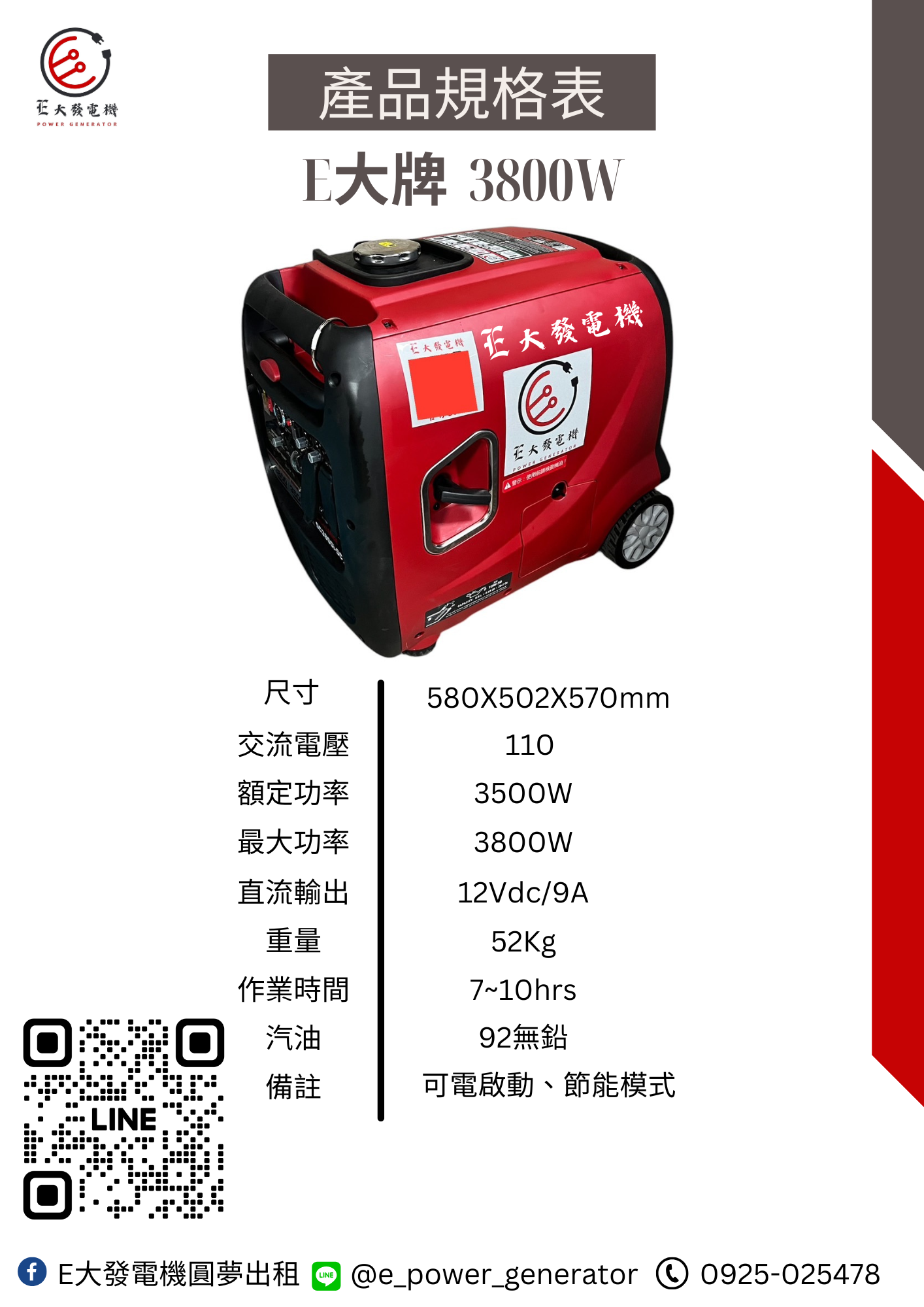E大發電機 3800型(3)
