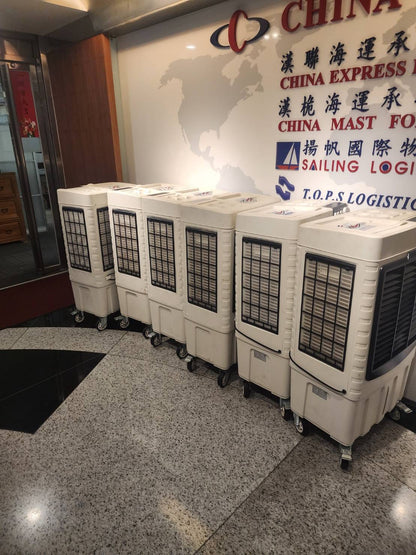 辦公大樓冷氣維修期間，如何用水冷扇維持工作環境？